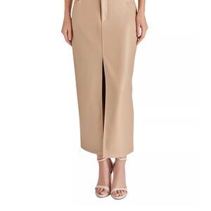 Steve Madden Faux Leather Tan Pencil Skirt